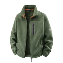 New Outerwear Men's Fleece Jacket Sweatshirts Male Thick Fleece and Windproof Sweatshirts Men Stand Up Collar Zipper Jacket Coat