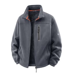 New Outerwear Men's Fleece Jacket Sweatshirts Male Thick Fleece and Windproof Sweatshirts Men Stand Up Collar Zipper Jacket Coat