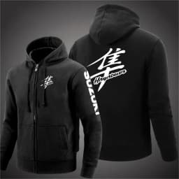 2025 Spring and Autumn Suzuki Hayabusa Logo Super Motorcycle Sweatshirt Jacket Work Commuter Men's Hoodie Zipper Hoodie