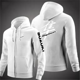 2025 Spring and Autumn Suzuki Hayabusa Logo Super Motorcycle Sweatshirt Jacket Work Commuter Men's Hoodie Zipper Hoodie