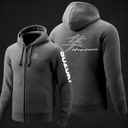 2025 Spring and Autumn Suzuki Hayabusa Logo Super Motorcycle Sweatshirt Jacket Work Commuter Men's Hoodie Zipper Hoodie