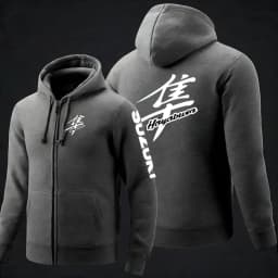 2025 Spring and Autumn Suzuki Hayabusa Logo Super Motorcycle Sweatshirt Jacket Work Commuter Men's Hoodie Zipper Hoodie