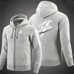 2025 Spring and Autumn Suzuki Hayabusa Logo Super Motorcycle Sweatshirt Jacket Work Commuter Men's Hoodie Zipper Hoodie