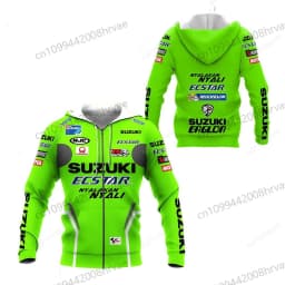 Spring and Autumn 2026 New Popular Suzuki Hoodie 3D Printing Sports Pullover Men's and Women's Motorcycle Jackets Hip Hop Street