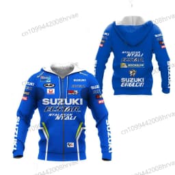 Spring and Autumn 2026 New Popular Suzuki Hoodie 3D Printing Sports Pullover Men's and Women's Motorcycle Jackets Hip Hop Street