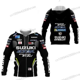 Spring and Autumn 2026 New Popular Suzuki Hoodie 3D Printing Sports Pullover Men's and Women's Motorcycle Jackets Hip Hop Street