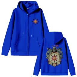 Game Dark Souls Church of The Sun Graphic Zipper Hoodie Men Women Fashion Gothic Rock Hoodies Male Casual Vintage Zip Up Jacket