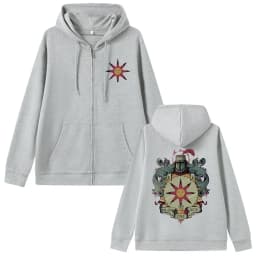 Game Dark Souls Church of The Sun Graphic Zipper Hoodie Men Women Fashion Gothic Rock Hoodies Male Casual Vintage Zip Up Jacket
