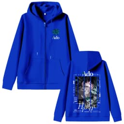 Ado World Tour 2025 Hibana Zipper Hoodie Men Women Fashion Japanese Style Zip Up Jacket Unisex Casual Vintage Zip Up Sweatshirt