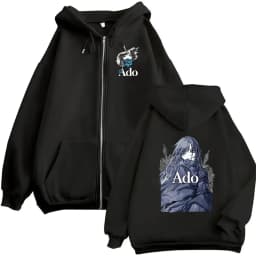 Ado World Tour 2025 Hibana Zipper Hoodie Men Women Fashion Japanese Style Zip Up Jacket Unisex Casual Vintage Zip Up Sweatshirt