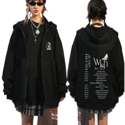 Ado World Tour 2025 Hibana Zipper Hoodie Men Women Fashion Japanese Style Zip Up Jacket Unisex Casual Vintage Zip Up Sweatshirt