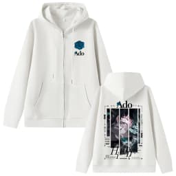 Ado World Tour 2025 Hibana Zipper Hoodie Men Women Fashion Japanese Style Zip Up Jacket Unisex Casual Vintage Zip Up Sweatshirt