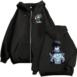 Ado World Tour 2025 Hibana Zipper Hoodie Men Women Fashion Japanese Style Zip Up Jacket Unisex Casual Vintage Zip Up Sweatshirt