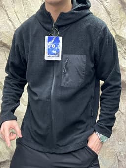 Afashion Outdoor Pineapple Pattern Knitted Fleece Hoodie Men's Breathable Comfortable Polyester Long Sleeve Zipper Casual Sweat