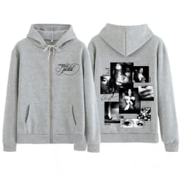 Ariana Grande Album Petal 2026 Print Zipper Hoodie Men Women Fashion Sweatshirts Long Sleeves Casual Loose Zip Up Jacket Coat