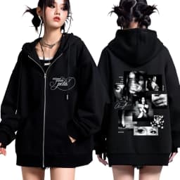 Ariana Grande Album Petal 2026 Print Zipper Hoodie Men Women Fashion Sweatshirts Long Sleeves Casual Loose Zip Up Jacket Coat