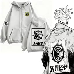 Anime Gachiakuta Enjin Same Style Zipper Hoodie Men Women Casual Oversized Zip Up Jacket Unisex Manga Cosplay Zip Up Sweatshirts
