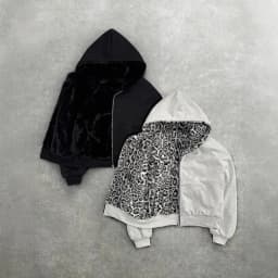 Unisex Sweatshirts Casual Vintage Zip Up Leopard Print Loose Hooded Cardigan Coats Outwear YKD-W8037