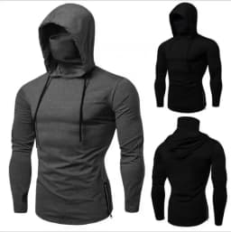 2027 Men Solid Color Hoodies Autumn Leisure Fitness Sweatshirt Men's Thin Sweater Hooded Long-Sleeved Hoodie M-5XL