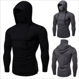 2027 Men Solid Color Hoodies Autumn Leisure Fitness Sweatshirt Men's Thin Sweater Hooded Long-Sleeved Hoodie M-5XL