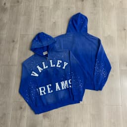 Streetwear Patchwork Letter Embroidery Zipper Terry Hooded Hoodie for Men Distressed Hole Cardigan Sweatshirt Jacket Oversized