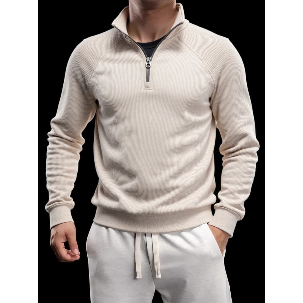 AIOPESIN Brand Men Winter Thermal Sweater Cotton Zipper Slim Fit Thermal Underlayer Top Luxury Soft Shell Pullover Sweatshirt