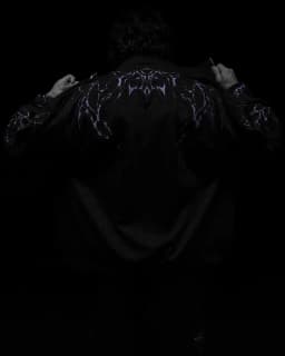 Men's Gothic Streetwear Zip-Up Hoodie Black Edgy Urban Athletic Dark Style Casual Oversized Pullover Sweatshirt with Zipper