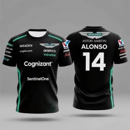 2026 Fernando Alonso No.14 Aston Martin Classic Racing Short-Sleeve T-Shirt Quick-Dry Breathable Motorcycle Riding