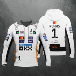 2026 New Racing Lando Norris #1 Driver Hoodie, Men's and Women's Casual Sports Top