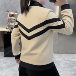 2026 Spring Luxury Stand Collar Sweatshirts Men's Trendy Splicing Hoodie Comfortable Versatile Casual Sweatshirts Men Clothing