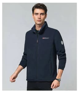 Men Tactical Softshell Fleece Hiking Hoodies Soft Polar Fleece Jacket Men Winter Bomber Jacket Men Thickened Cardigan Hoodies