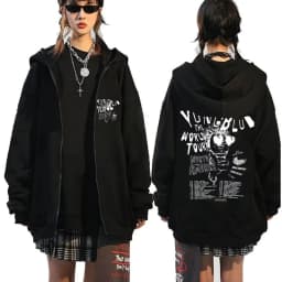 Yungblud IDOLS Wings Album Tour 2025 Zipper Hoodie Male Oversized Zip Up Jacket Men Women Clothing Hip Hop Hoodies Streetwear