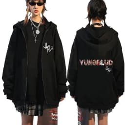 Yungblud IDOLS Wings Album Tour 2025 Zipper Hoodie Male Oversized Zip Up Jacket Men Women Clothing Hip Hop Hoodies Streetwear