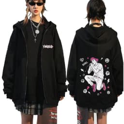Yungblud IDOLS Wings Album Tour 2025 Zipper Hoodie Male Oversized Zip Up Jacket Men Women Clothing Hip Hop Hoodies Streetwear