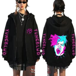 Yungblud IDOLS Wings Album Tour 2025 Zipper Hoodie Male Oversized Zip Up Jacket Men Women Clothing Hip Hop Hoodies Streetwear