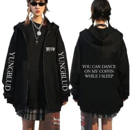 Yungblud IDOLS Wings Album Tour 2025 Zipper Hoodie Male Oversized Zip Up Jacket Men Women Clothing Hip Hop Hoodies Streetwear