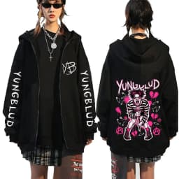 Yungblud IDOLS Wings Album Tour 2025 Zipper Hoodie Male Oversized Zip Up Jacket Men Women Clothing Hip Hop Hoodies Streetwear