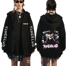 Yungblud IDOLS Wings Album Tour 2025 Zipper Hoodie Male Oversized Zip Up Jacket Men Women Clothing Hip Hop Hoodies Streetwear