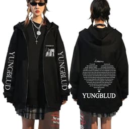 Yungblud IDOLS Wings Album Tour 2025 Zipper Hoodie Male Oversized Zip Up Jacket Men Women Clothing Hip Hop Hoodies Streetwear