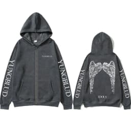 Yungblud IDOLS Wings Album Tour 2025 Zipper Hoodie Male Oversized Zip Up Jacket Men Women Clothing Hip Hop Hoodies Streetwear