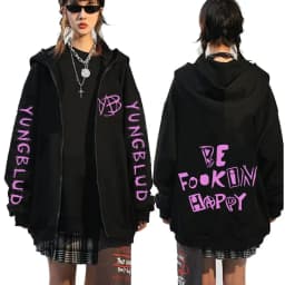 Yungblud IDOLS Wings Album Tour 2025 Zipper Hoodie Male Oversized Zip Up Jacket Men Women Clothing Hip Hop Hoodies Streetwear