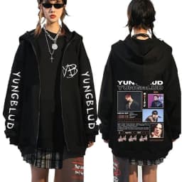 Yungblud IDOLS Wings Album Tour 2025 Zipper Hoodie Male Oversized Zip Up Jacket Men Women Clothing Hip Hop Hoodies Streetwear