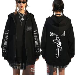 Yungblud IDOLS Wings Album Tour 2025 Zipper Hoodie Male Oversized Zip Up Jacket Men Women Clothing Hip Hop Hoodies Streetwear