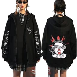 Yungblud IDOLS Wings Album Tour 2025 Zipper Hoodie Male Oversized Zip Up Jacket Men Women Clothing Hip Hop Hoodies Streetwear