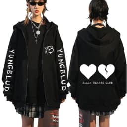 Yungblud IDOLS Wings Album Tour 2025 Zipper Hoodie Male Oversized Zip Up Jacket Men Women Clothing Hip Hop Hoodies Streetwear