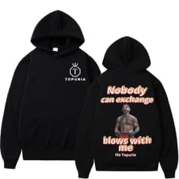 El Matador Ilia Topuria Vintage Graphic Hoodies Men's Clothing Fashion Gothic Oversized Hoodie Casual Fleece Comfort Sweatshirts