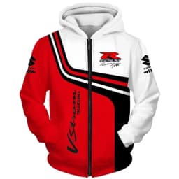 Suzuki Men's Outdoor Motorcycle Hoodie Cycling Sports Zipper Sweatshirt Fashionable Street Print Graphic Casual Men's Hoodie