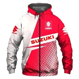 Suzuki Men's Outdoor Motorcycle Hoodie Cycling Sports Zipper Sweatshirt Fashionable Street Print Graphic Casual Men's Hoodie
