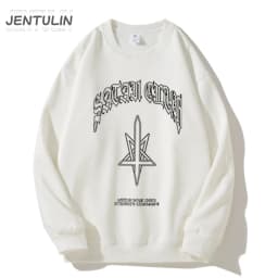 Hip Hop Streetwear Men Hoodies Satan Club Graphic Print Hooded Women Unisex Autumn Winter Punk Sweatshirts Y2K Coat Clothes Goth