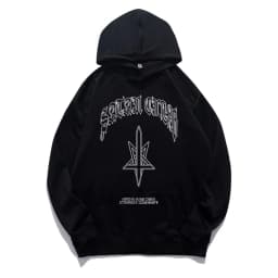 Hip Hop Streetwear Men Hoodies Satan Club Graphic Print Hooded Women Unisex Autumn Winter Punk Sweatshirts Y2K Coat Clothes Goth